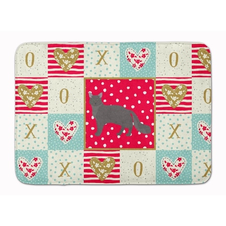 Carolines Treasures 19 x 27 in. Nebelung No.1 Cat Love Machine Washable Memory Foam Mat CK5655RUG